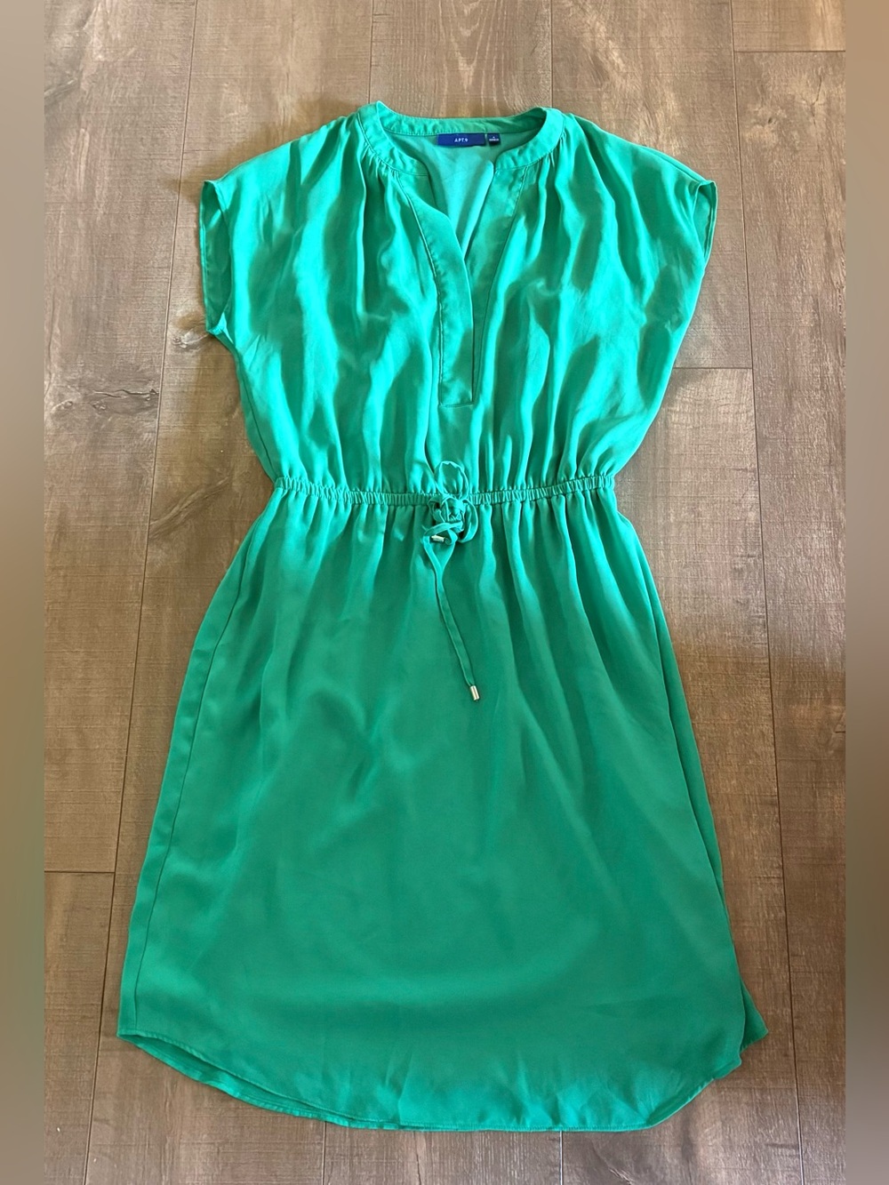 Apt. 9 Green Drawstring Waist Dress